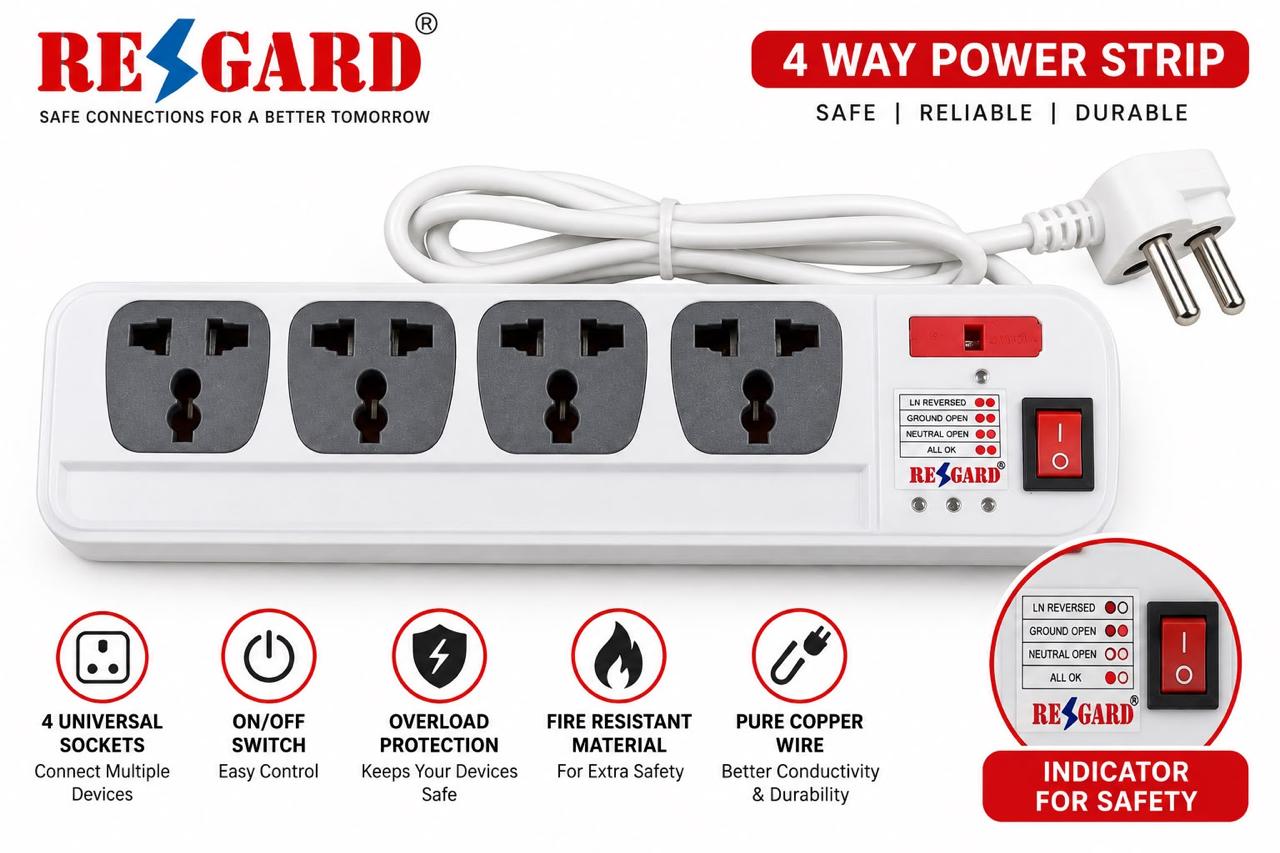 REXGARD 4 Way Power Strip