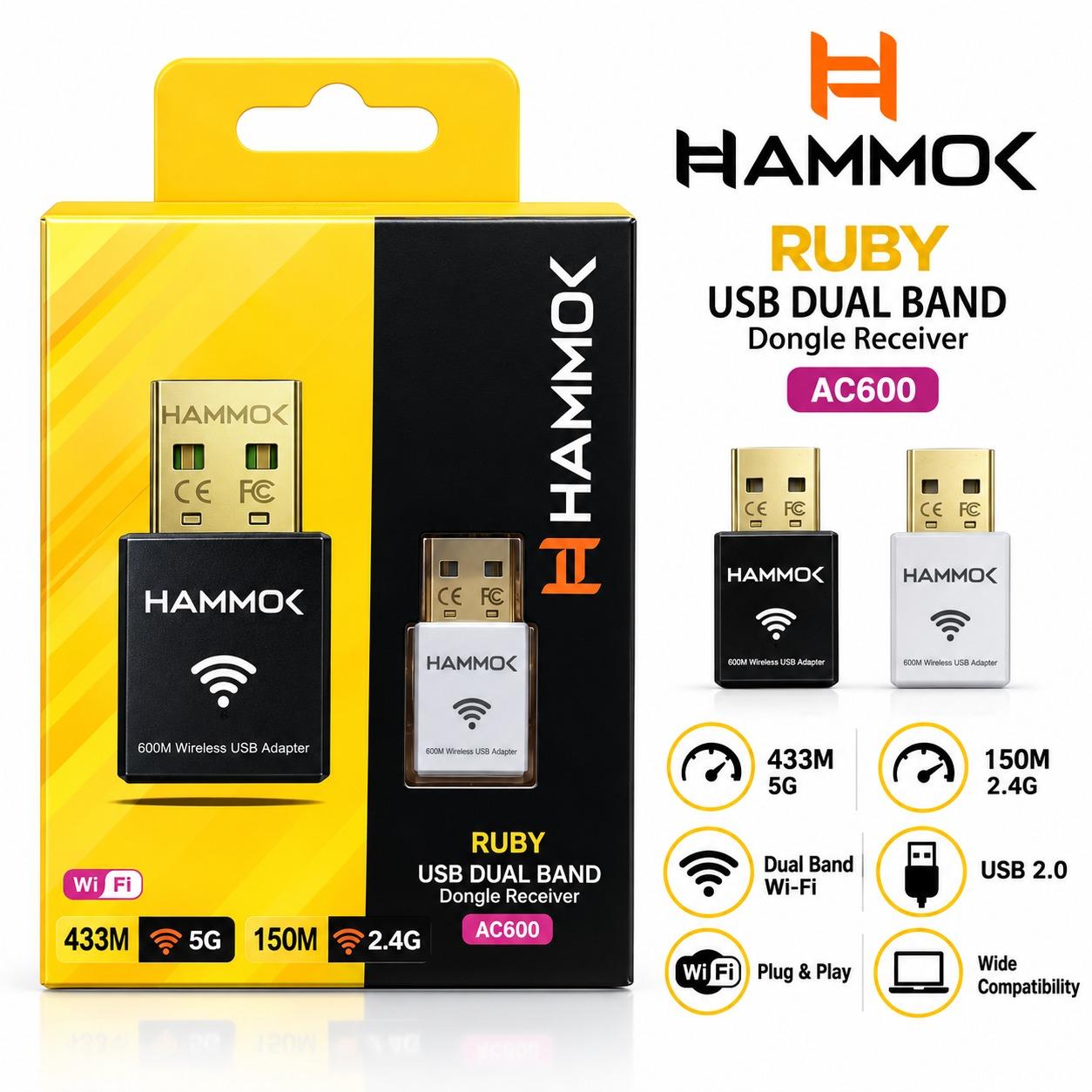 HAMMOK Ruby USB Dual Band Wireless Adapter