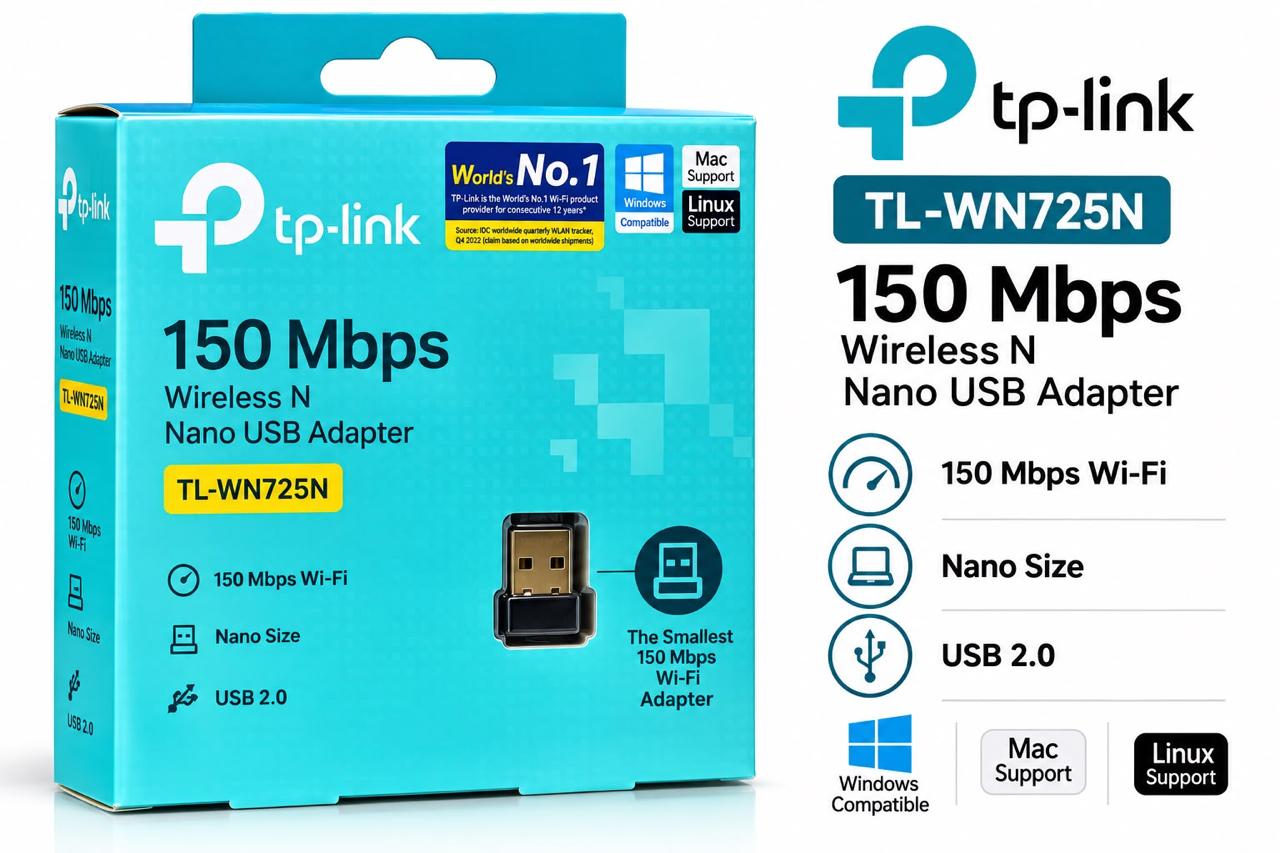 TP-Link TL-WN725N 150 Mbps Wireless N Nano USB Adapter