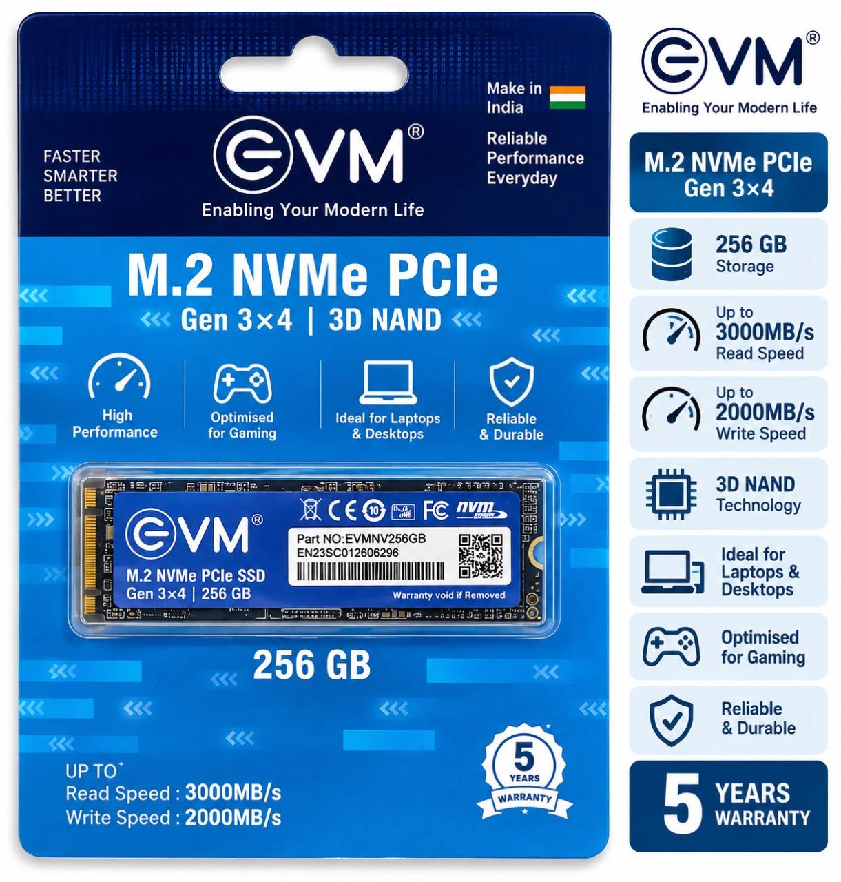 EVM 256GB M.2 NVMe PCIe SSD