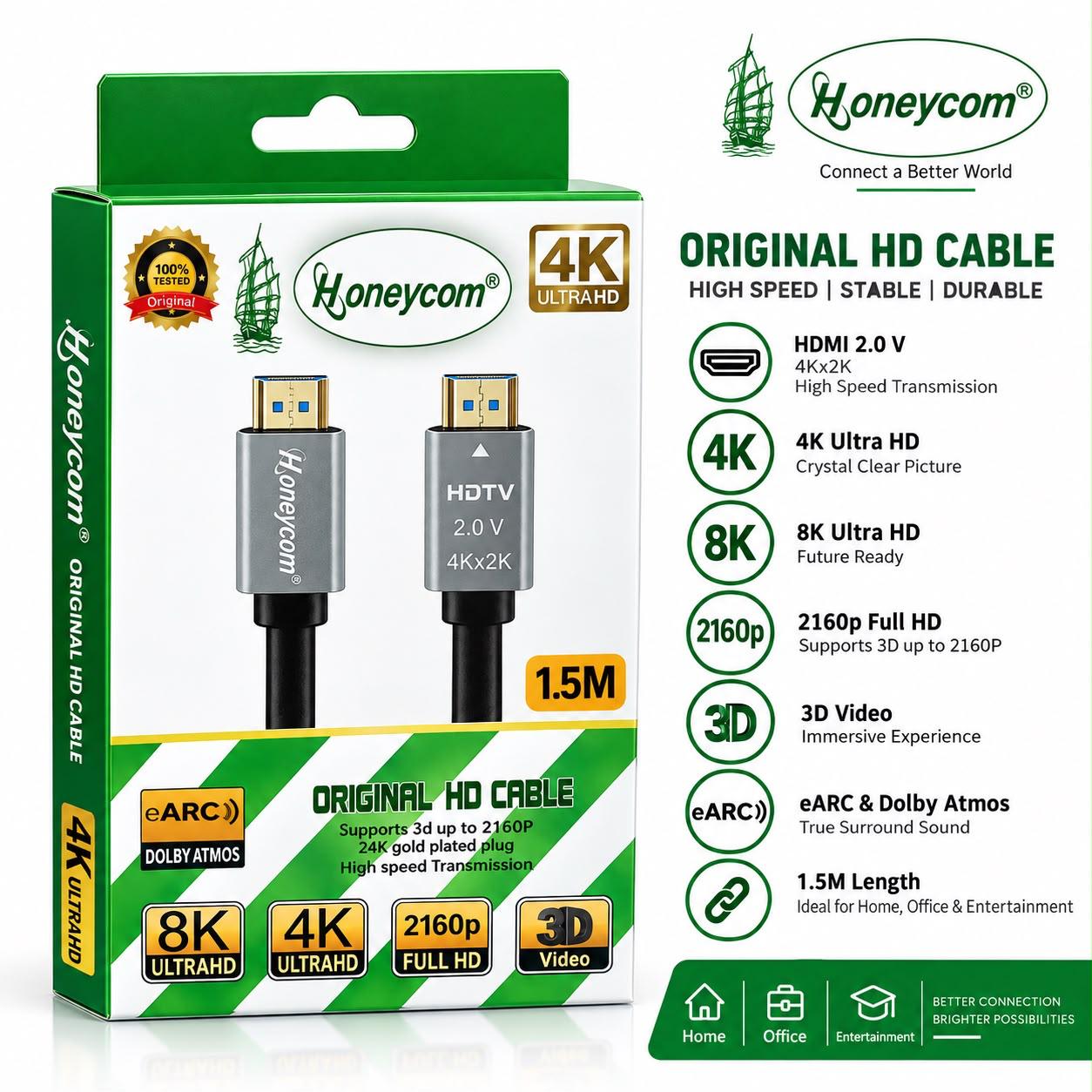 Honeycom Original HD HDMI Cable